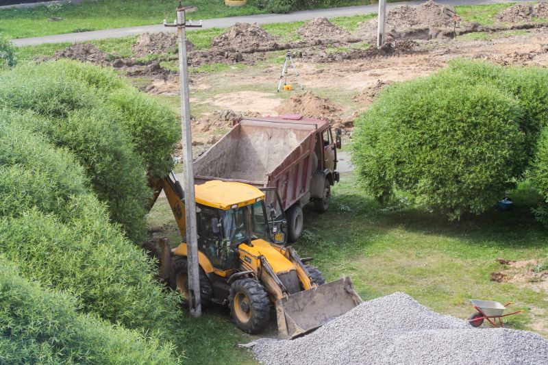 Backhoe in Spring